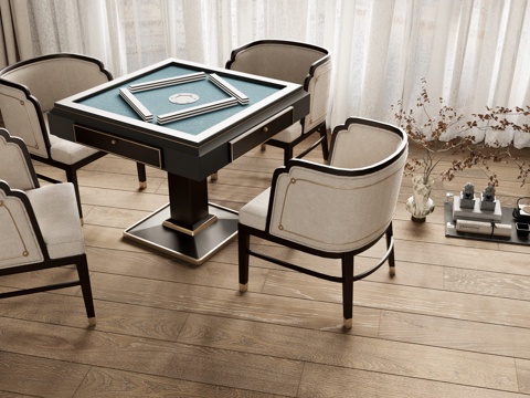 New Chinese Mahjong Table and Chair Game Table and Chair Chess and Cards Table and Chair Free