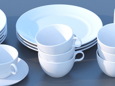 Cups, plates, bowls, tableware, kitchen supplies