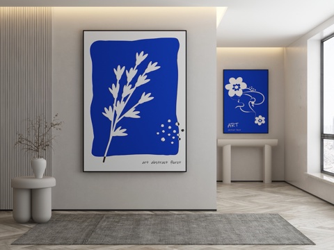 Modern Klein Blue Hanging Painting Decorative Painting