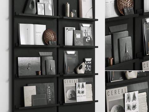 Modern Magazine Rack Wall-Hanging Bookshelf