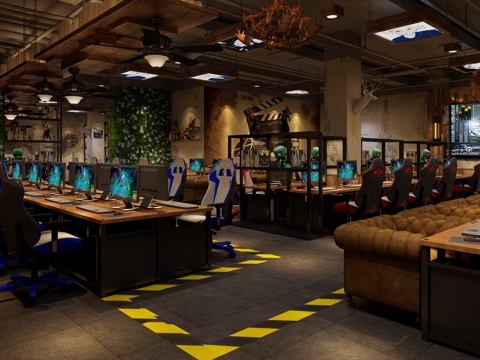 Industrial Wind Internet Cafe