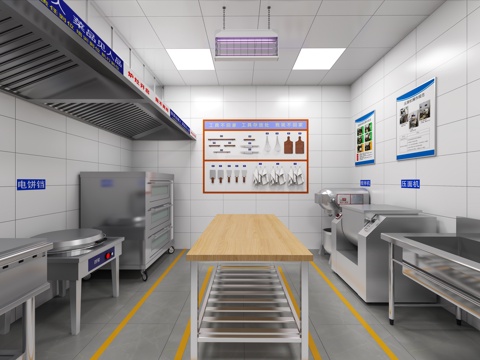 Modern Canteen Kitchen Commercial Kitchen