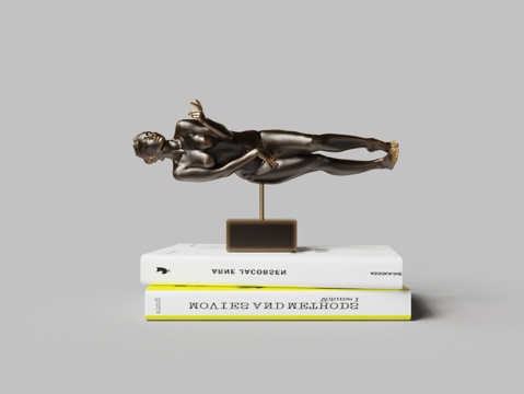 Modern Books Bronze Body Statue Ornaments