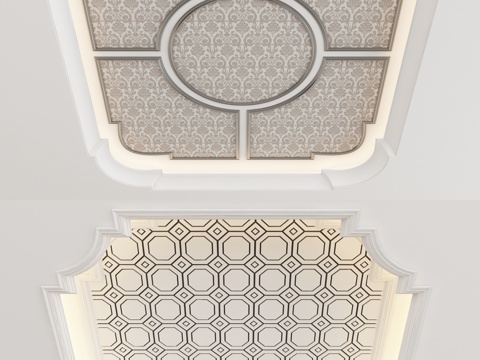 European-style geometric pattern ceiling