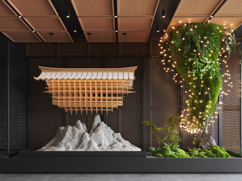 New Chinese-style Indoor Landscape Plant Device