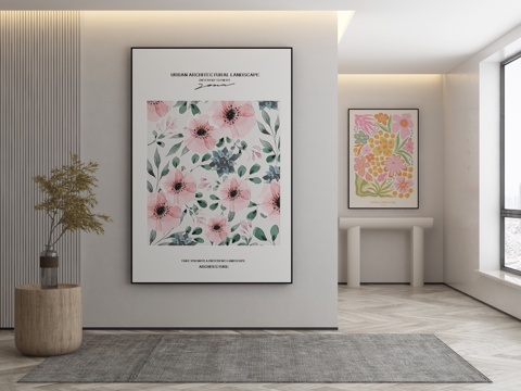 Modern Decorative Painting Flower Hanging Painting