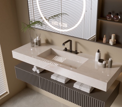 Modern Bathroom Cabinet Bathroom Counter Basin Mirror Cabinet Sink