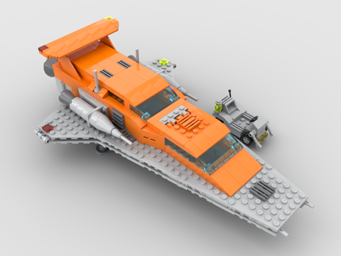 LEGO toy building blocks spaceship transport