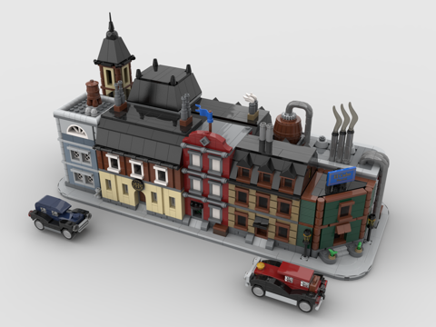 LEGO toy blocks steampunk factory building