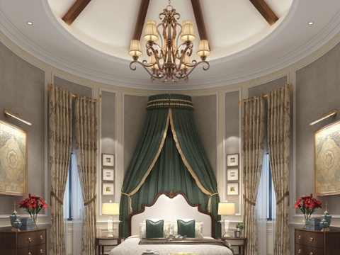 European-style master bedroom