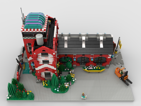 LEGO Toy Building Blocks Factory Building