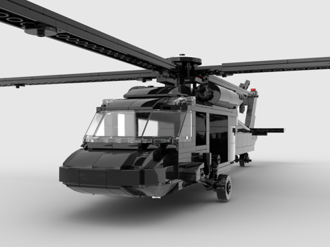 LEGO toy building blocks helicopter gunship