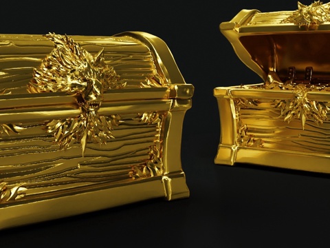 Game props gold chest free