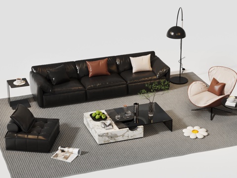 Modern Leather Sofa Sectional Sofa