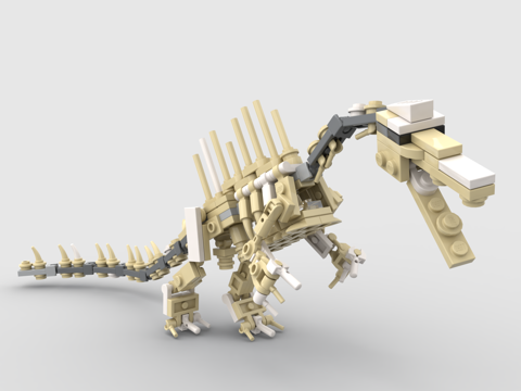 LEGO toy blocks dinosaur skeleton fossils