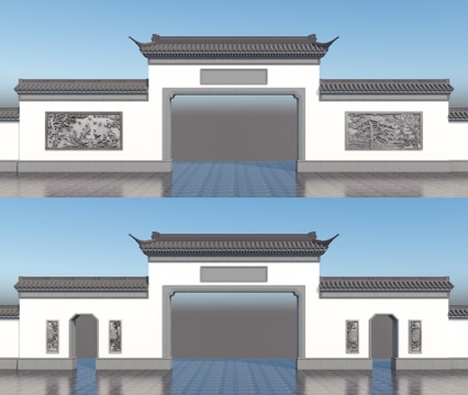 Chinese-style gate head