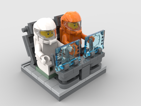 LEGO toy blocks spaceship console