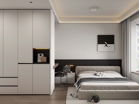 Modern Minimalist Bedroom Second Bedroom