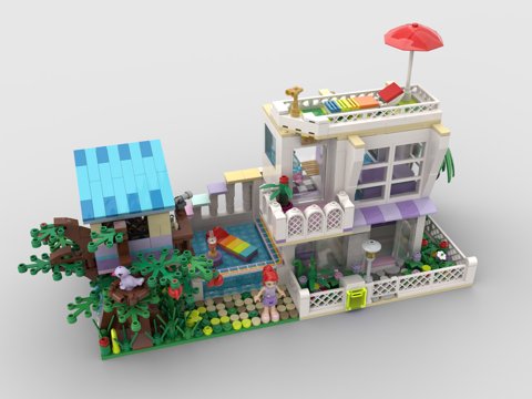 LEGO Toy Blocks Pool Villa