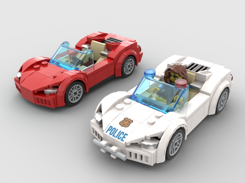 LEGO toy blocks convertible sports car