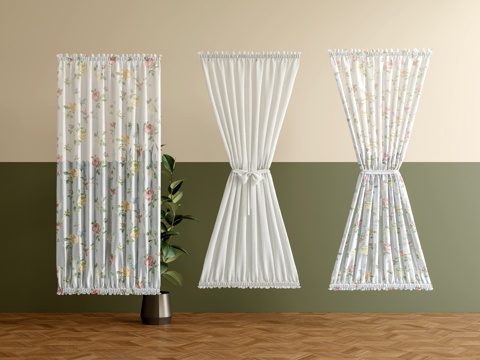 French Tretch Door Curtain