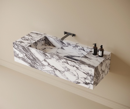 Marble Hanging Bathroom Cabinet Washstand