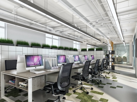 Modern Open Office Reception Room