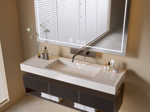 Modern Bathroom Cabinet Mirror Cabinet Wash Sink