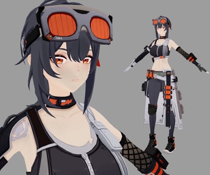 Grace Game Character Jade Zero Gris Howard Female Warrior Female Gun