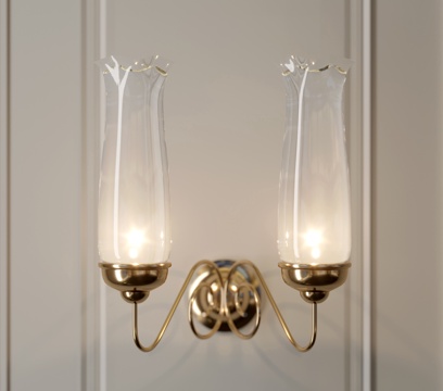 European style wall lamp double head wall lamp glass wall lamp