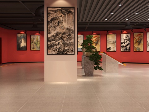 New Chinese Hanging Painting Exhibition Hall