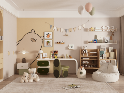 Modern Children's Entertainment Room Toy Room kids Bedroom