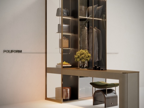 Modern glass wardrobe