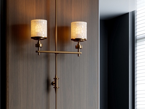 Retro full copper wall lamp