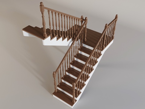 Antique Handrail Stairs Corner Stairs