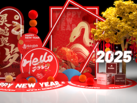 New Year Art Display Year of the Snake Meichen Spring Festival Meichen Business Meichen