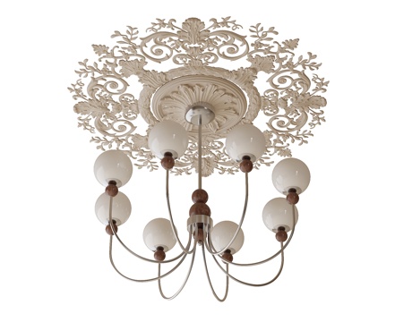 French multi-head chandelier