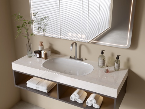 Modern Bathroom Cabinet Mirror Cabinet Wash Sink