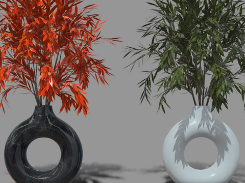 Modern vase plant ornaments