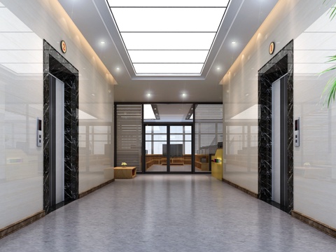 Modern office elevator