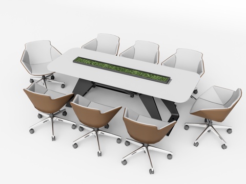 Modern Conference Table and Chair