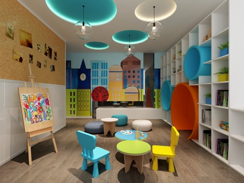 Modern Kindergarten Activity Room