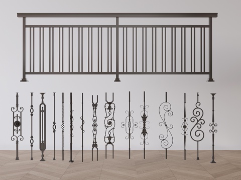 Wrought Iron Railing Fence Guardrail Stairs Wrought Iron Carved Guardrail