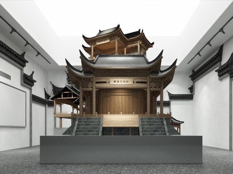 Chinese-style ancient stage