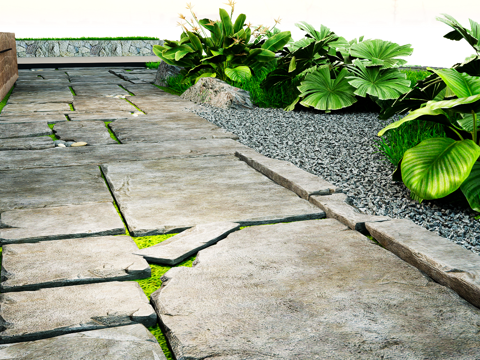 Modern Landscape Tingbu Garden Paving Bluestone Slab