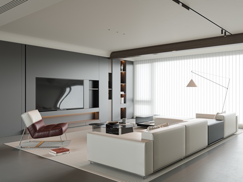 Italian Minimalist Living Room Large Flat Living Room