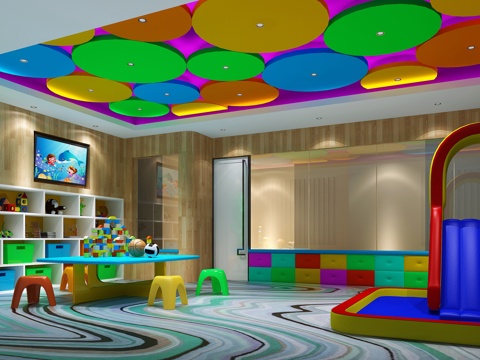 Modern Children's Activity Room Kindergarten Function Room