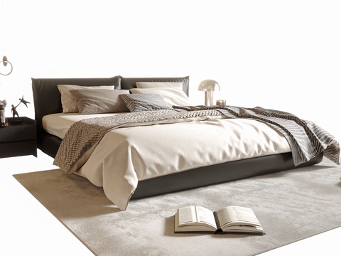 Modern Leather Double Bed