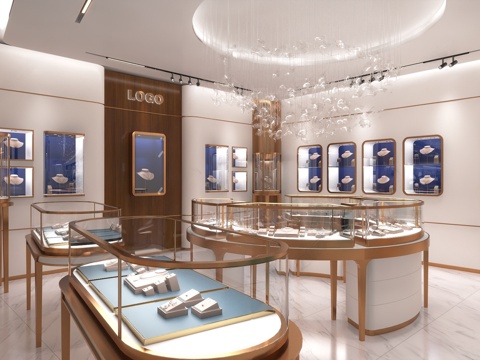 Modern high-end jewelry store