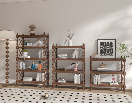 American Retro Bookshelf Decorative Rack